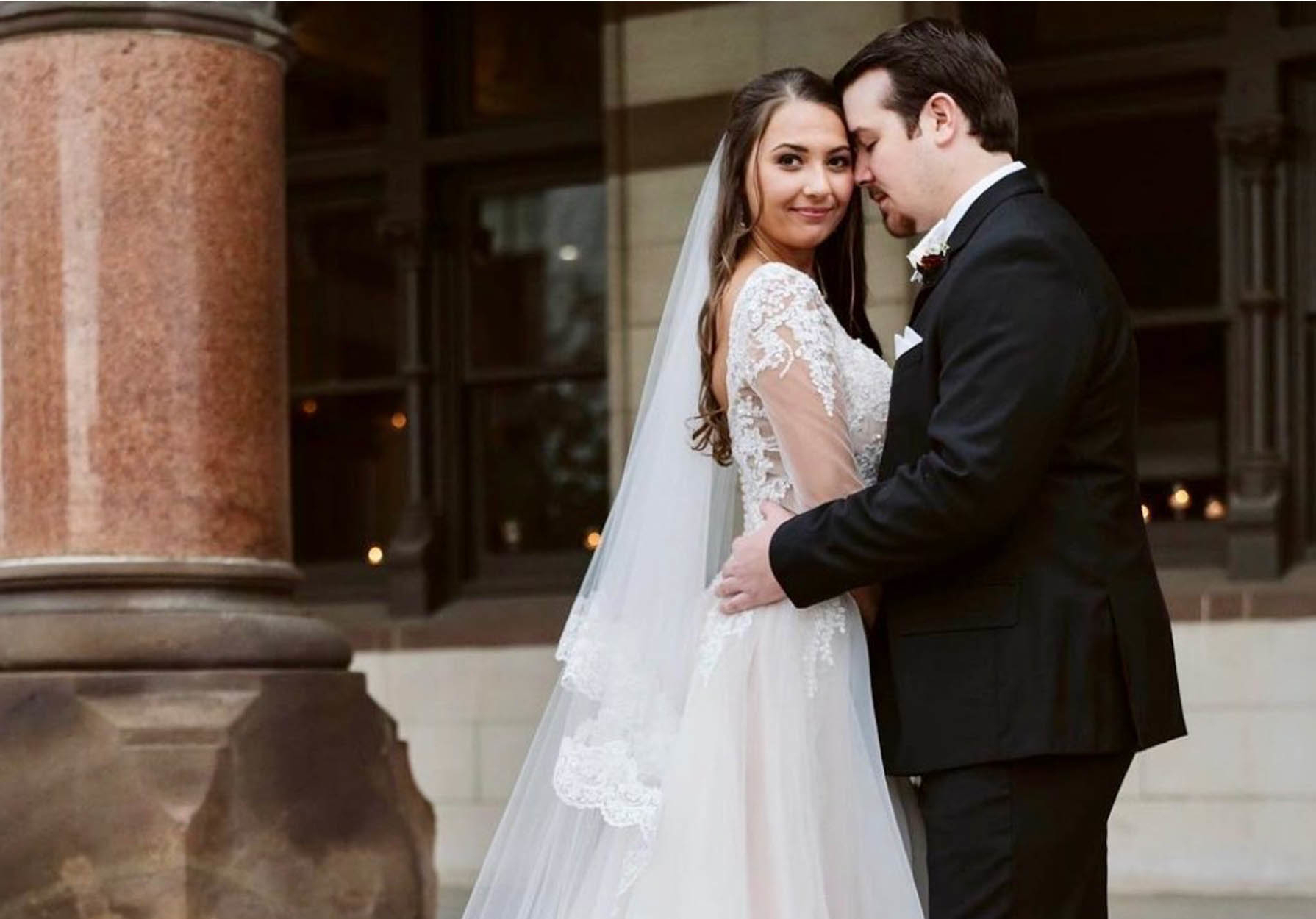 Photo of the real bride and groom